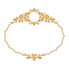 gold  damask pattern frame