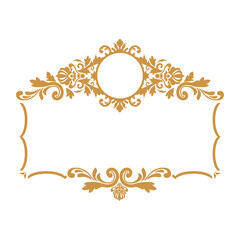 gold  damask pattern frame