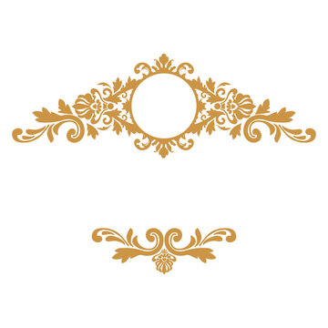 gold  damask pattern frame
