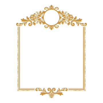 gold  damask pattern frame