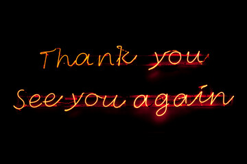 Thank you See you again - Neon light