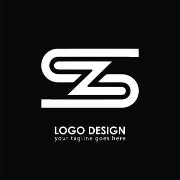 SZ ZS Logo Design, Creative Minimal Letter ZS SZ Monogram