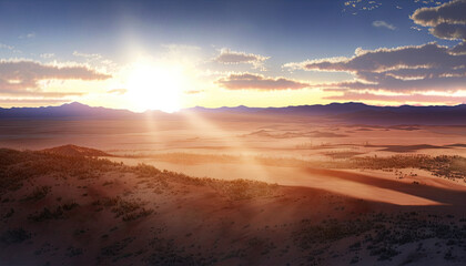 Desert Landscape in anime style - Generative AI