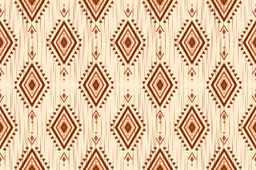 Beautiful ethnic pattern art. Geometric ethnic seamless pattern in tribal, folk embroidery, and Mexican style. Design for background, wallpaper, illustration, textile, fabric, clothing, carpet.