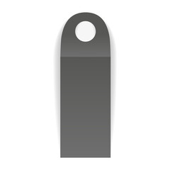 Grey blank bottle neck hanger mockup