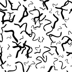 Seamless pattern with sketch squiggle