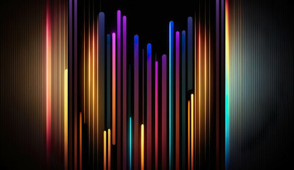 Neon Mirage: Abstract Line Dance
