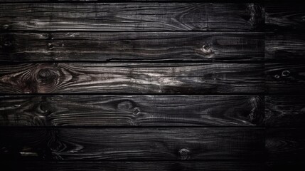 Wall of wooden boards, dark wooden background. Generative AI.
