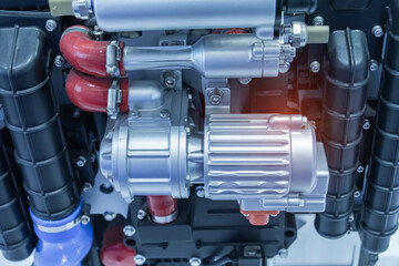Hybrid EV car engine, Electric motor assist Internal Combustion Engine system