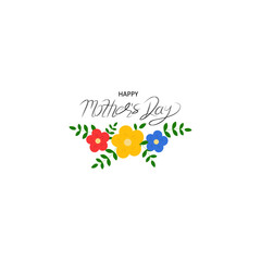 Fototapeta na wymiar Happy Mother`s Day elegant lettering banner. vector text background for Mother's Day