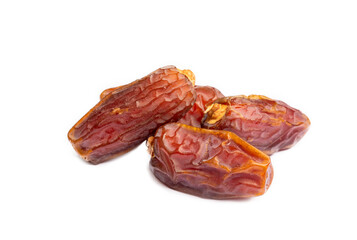 Date fruit on the white background