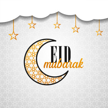 Eid Mubarak islamic greetings design, Eid card Trendy Design Vector, eid decorative ornament with social media post and background design.