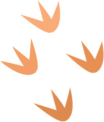 Chicken Footprint Icon Art