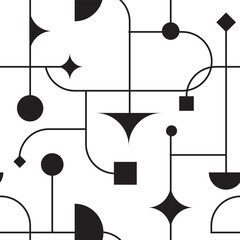 seamless pattern with abstract geometric shapes	