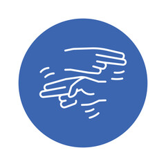 Obraz premium Sign language color line icon. Disability. Isolated vector element.
