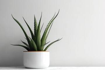 Stylish composition of home plants, cacti, succulents, air plant in different design pots.