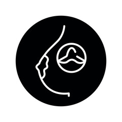 Nipple pads olor line icon. Pictogram for web page