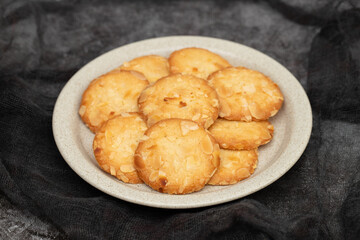 Few homemade cookies on small dish