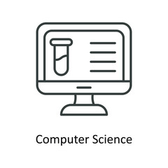 computer science Vector  outline Icons. Simple stock illustration stock
