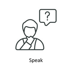 speak Vector  outline Icons. Simple stock illustration stock