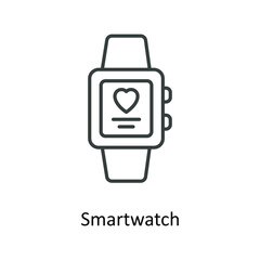 Smart watch Vector  outline Icons. Simple stock illustration stock