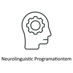 neurolinguistic programation Vector outline Icons. Simple stock illustration stock