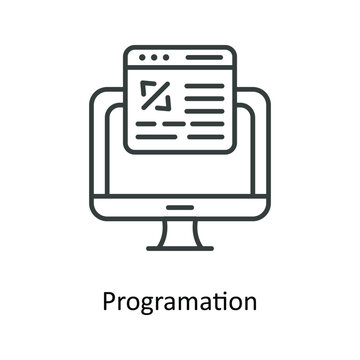 programation Vector  outline Icons. Simple stock illustration stock