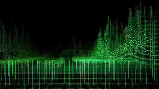 A green Trend Chart illustration, Generative AI
