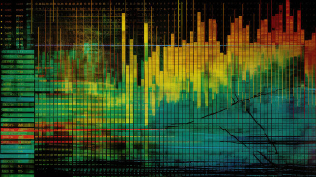 A green Trend Chart illustration, Generative AI