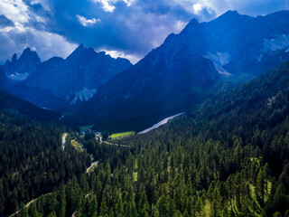 Summer colors on the Val Fiscalina from above