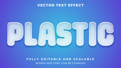 transparent bubble plastic  3d graphic style editable text effect	