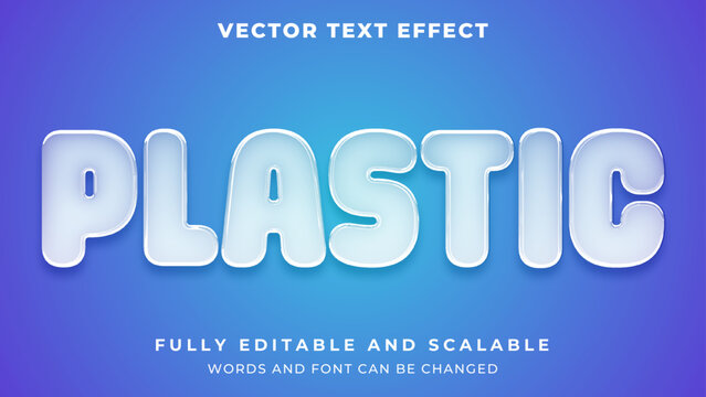 transparent bubble plastic  3d graphic style editable text effect	