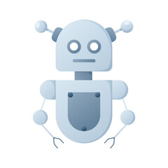 Odessa, Ukraine - April 5, 2023 - The modern concept of the chat bot. AI assistant transmitting information. Vector illustration. Modern flat style.