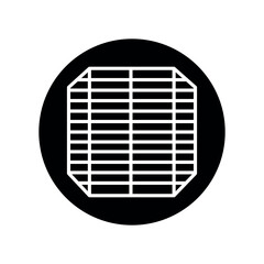 Solar cell black line icon. Pictogram for web page