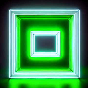 green glowing frame