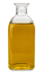 Extra virgin olive oil in glass bottle