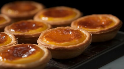 Cheese tarts close-up on a White Background