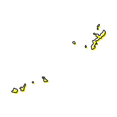 Simple outline map of Okinawa is a prefecture of Japan