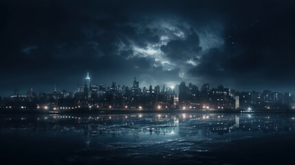 Fototapeta na wymiar view of the city at night 