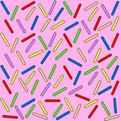 seamless pattern with colorful sprinkles