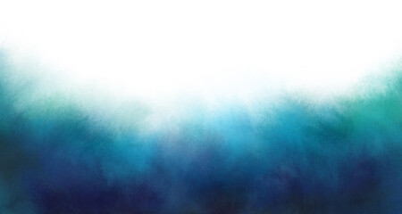 Beautiful abstract background. Blue wave. Versatile artistic image for creative design projects: posters, banners, cards, magazines, covers, prints, flyers, wallpapers. Watercolour on paper.