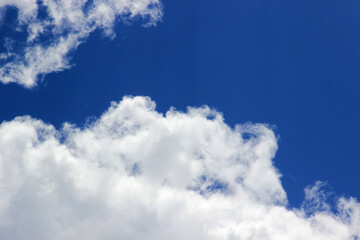 Beautiful blue sky with clouds background.