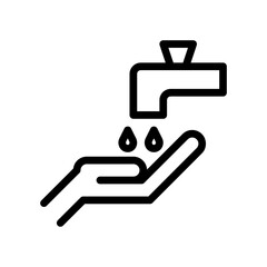OutLine Icon wudhu,ablution,wudu,muslim,washing hand
