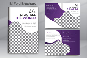 Travel Vacation Tour Agency Bi Bold Brochure Design Template With Creative Concept