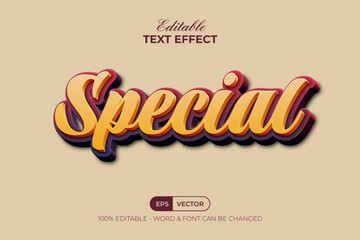Special 3D Text Effect Style. Editable Text Effect.