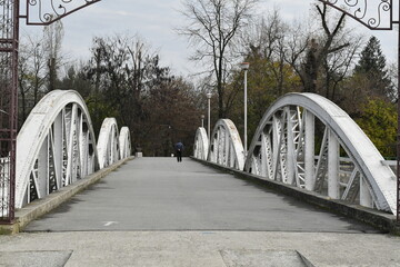 The Ferdinand Bridge in Targu jiu 4 - obrazy, fototapety, plakaty