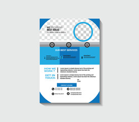 Obraz premium Free vector stylish flyer design template