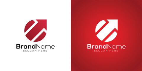 Business Growth arrow logo design template