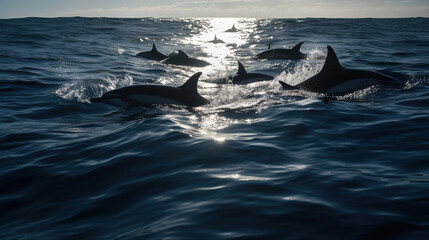 Naklejka premium Dolphin in the ocean