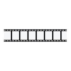 Curved 35mm strip film and frames for your vector image. Film reel cinema movie and photography vector image. Film strip set vector image. film strip isolated on white background